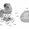 Wózek dla lalek Junama Dolce Mini - Szary Wózek dla lalek Junama Dolce Mini – kolor szary