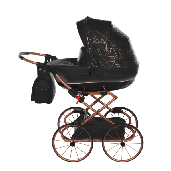 Wózek dla lalek Junama Heart Mini Classic - Czarny Wózek dla lalek Junama Heart Mini Classic – kolor czarny