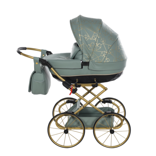 Wózek dla lalek Junama Heart Mini Classic - Zielony Wózek dla lalek Junama Heart Mini Classic – kolor zielony