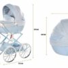 Wózek dla lalek Junama Dolce Mini - Jasnoniebieski Wózek dla lalek Junama Dolce Mini – kolor jasnoniebieski