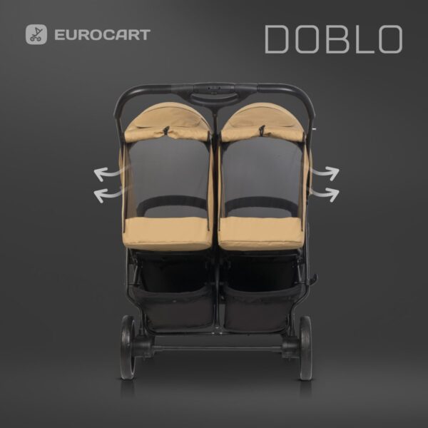 Wózek bliźniaczy Euro-Cart Doblo Camel – zdjęcie 2
