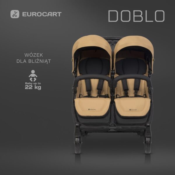 Wózek bliźniaczy Euro-Cart Doblo Camel – zdjęcie 3