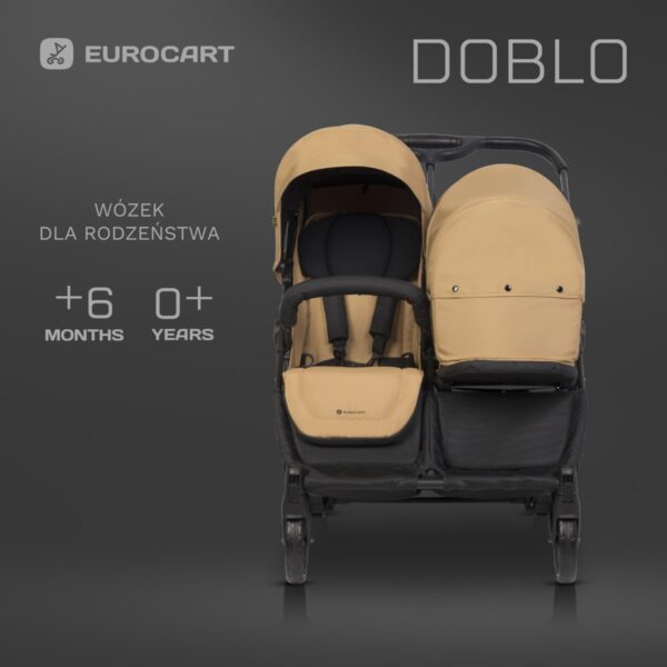 Wózek bliźniaczy Euro-Cart Doblo Camel – zdjęcie 6