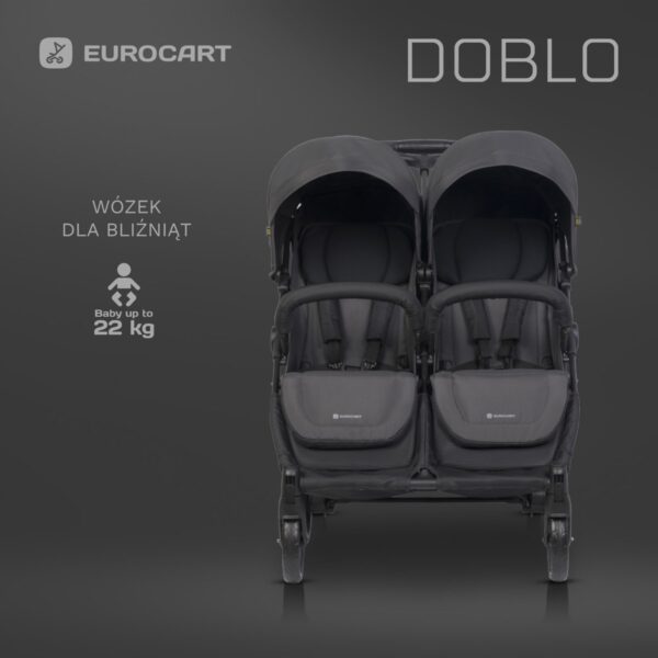 Wózek bliźniaczy Euro-Cart Doblo Iron – zdjęcie 3