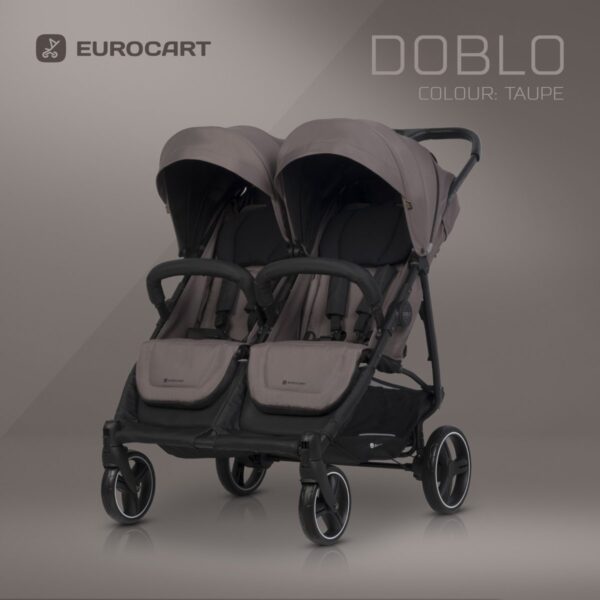 Wózek bliźniaczy Euro-Cart Doblo Taupe