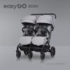 Wózek bliźniaczy EasyGo Echo Cloudy Gray Wózek bliźniaczy EasyGo Echo Cloudy Gray