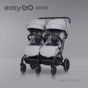 Wózek bliźniaczy EasyGo Echo Cloudy Gray
