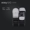 Wózek bliźniaczy EasyGo Echo Cloudy Gray – zdjęcie 2 Wózek bliźniaczy EasyGo Echo Cloudy Gray – zdjęcie 2