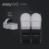 Wózek bliźniaczy EasyGo Echo Cloudy Gray – zdjęcie 3 Wózek bliźniaczy EasyGo Echo Cloudy Gray – zdjęcie 3