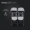 Wózek bliźniaczy EasyGo Echo Cloudy Gray – zdjęcie 5 Wózek bliźniaczy EasyGo Echo Cloudy Gray – zdjęcie 5