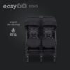 Wózek bliźniaczy EasyGo Echo Ebony Black – zdjęcie 5 Wózek bliźniaczy EasyGo Echo Ebony Black – zdjęcie 5