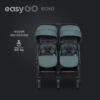 Wózek bliźniaczy EasyGo Echo Sage Green – zdjęcie 5 Wózek bliźniaczy EasyGo Echo Sage Green – zdjęcie 5