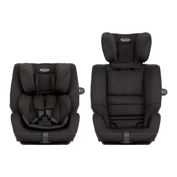 Fotelik samochodowy Graco SlimFit R129 – montaż pasem (40–145 cm) – Midnight (czarny) – zdjęcie 5
