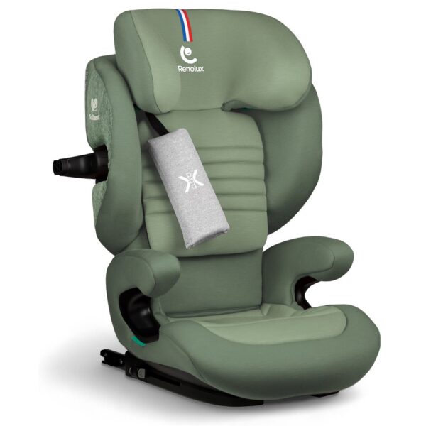 Fotelik samochodowy Renolux Eliseo z ISOFIX i odchylaniem (100–150 cm) – Garden (zielony) – zdjęcie 21