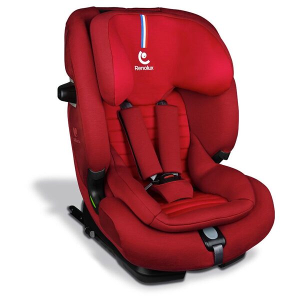 Fotelik samochodowy Renolux Olymp i-Size z ISOFIX (76–150 cm) – Passion (czerwony)