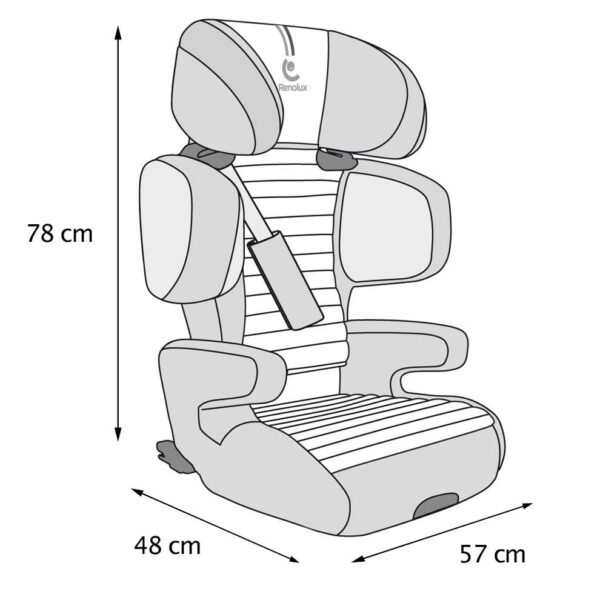 Fotelik samochodowy Renolux Renofix² z ISOFIX (100–150 cm) – zdjęcie 22