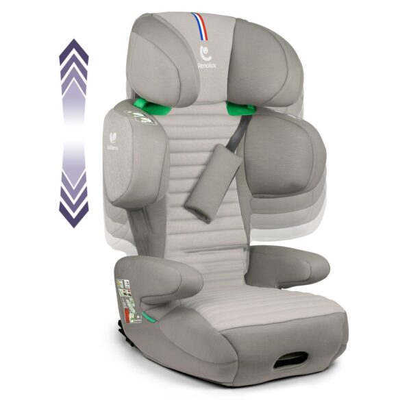 Fotelik samochodowy Renolux Renofix² z ISOFIX (100–150 cm) – Cappuccino (beżowy) – zdjęcie 19