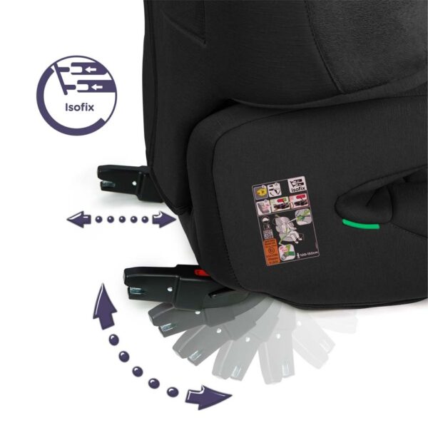 Fotelik samochodowy Renolux Renofix² z ISOFIX (100–150 cm) – Carbon (czarny) – zdjęcie 10