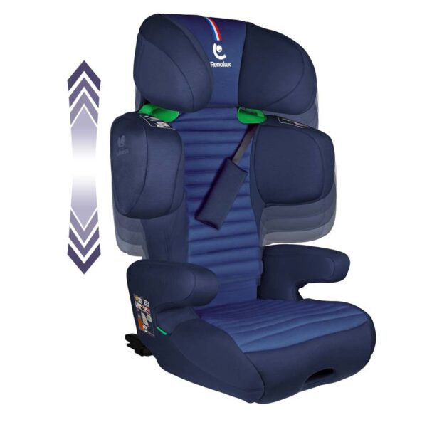 Fotelik samochodowy Renolux Renofix² z ISOFIX (100–150 cm) – Ocean (granatowy) – zdjęcie 7