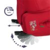 Fotelik samochodowy Renolux Renofix² z ISOFIX (100–150 cm) – Passion (czerwony) – zdjęcie 2