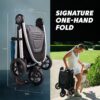 Baby Jogger City Mini GT3 – składanie jedną ręką, wymiary po złożeniu Baby Jogger City Mini GT3 – składanie jedną ręką, wymiary po złożeniu