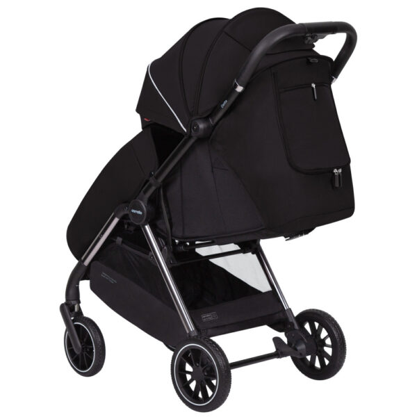 Carrello Delta Coffee Black – widok z boku, budka rozłożona Carrello Delta Coffee Black – widok z boku, budka rozłożona