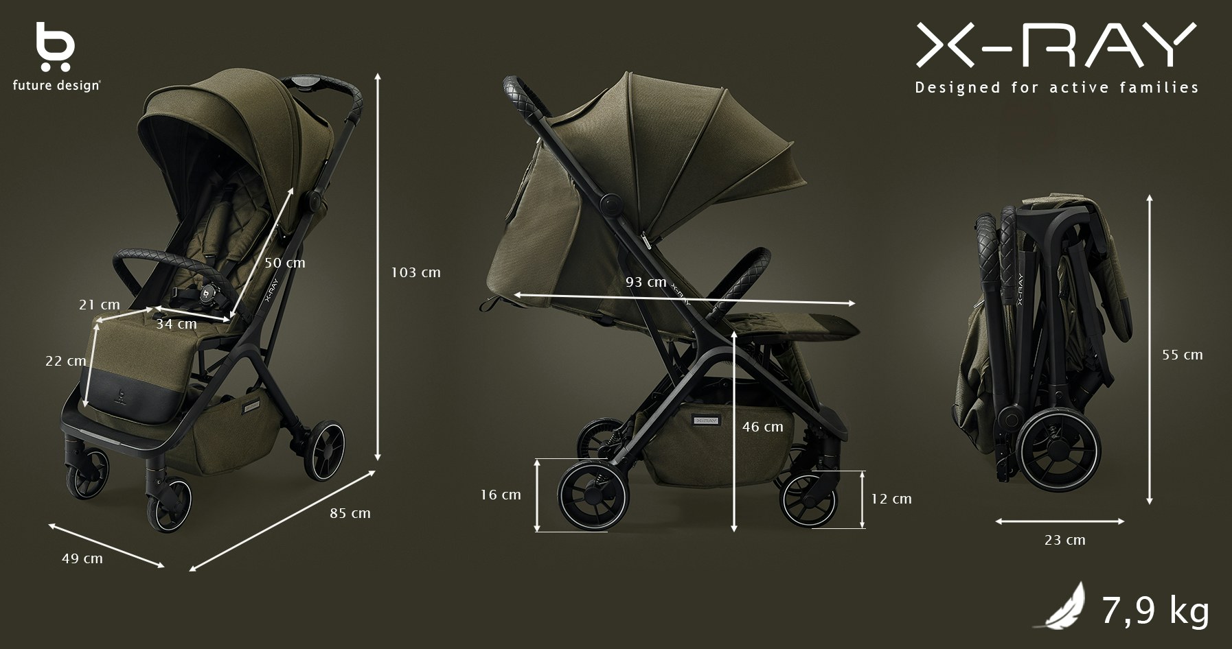 Future Design X-Ray stroller dimensions